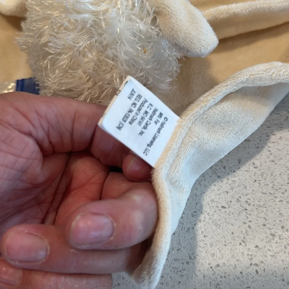 Hallmark Cream Lamb Baby Security Blanket Rattle Lovey Ivory Plush Stuffed Toy